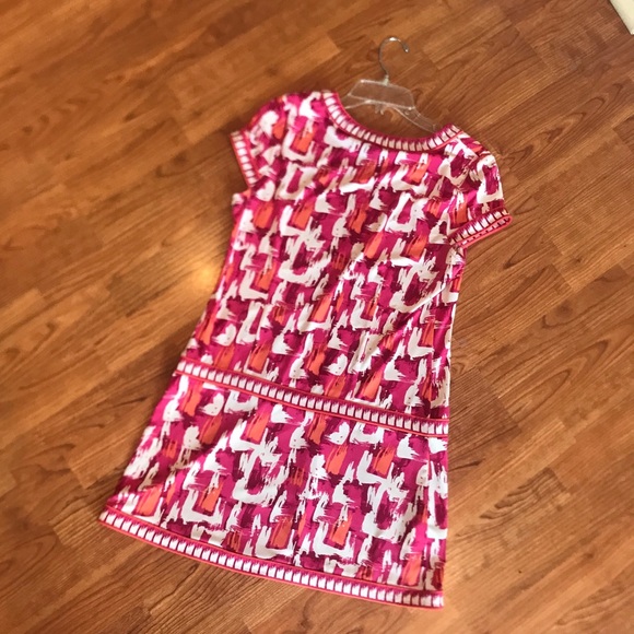 BCBG MaxAzria Pink, Orange & White MinI Dress - Picture 4 of 7